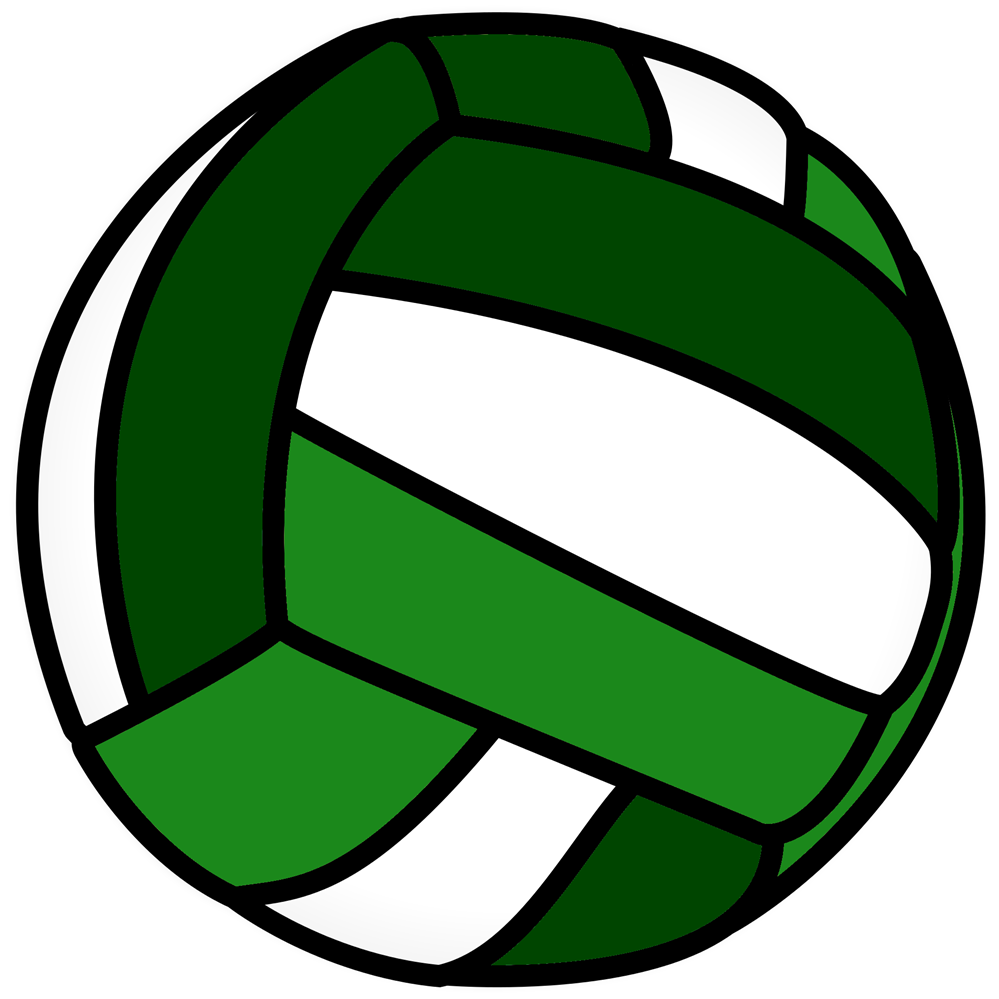 green and white volleyball